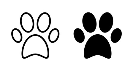 Paw icon vector isolated on white background. Paw Print icon