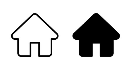 Home icon vector isolated on white background. House vector icon. Address