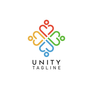 People that Cares and Love Others, Cummunity abstract Logo Icon Design Symbol Template Flat Style Vector	
