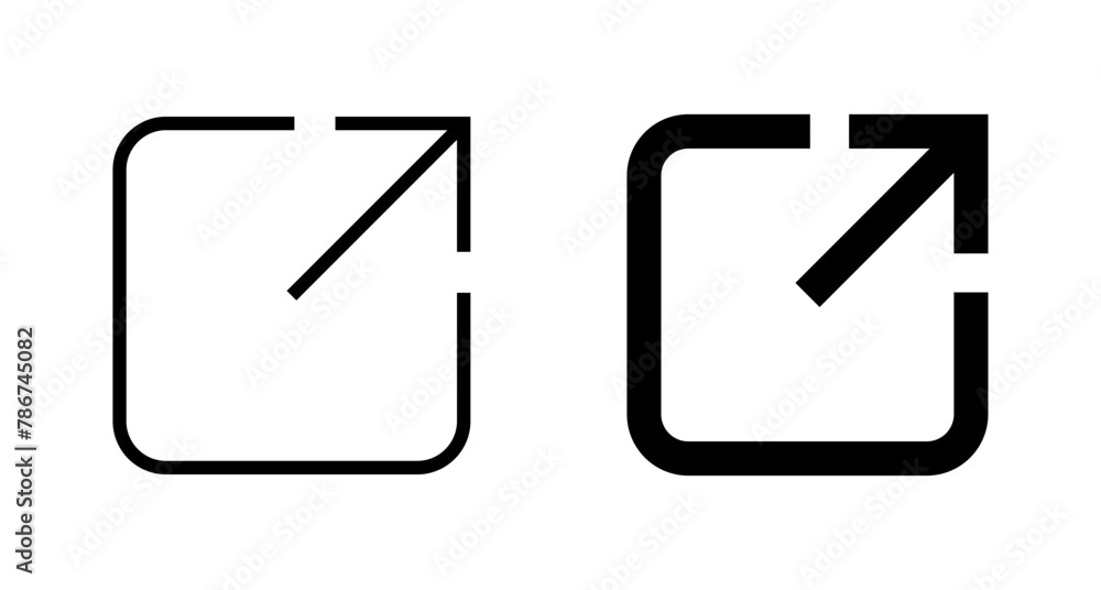 Aufkleber link icon vector isolated on white background. link vector icon. external link symbol vector icon. h