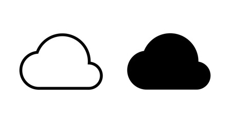 Cloud icon vector isolated on white background. cloud computing icon