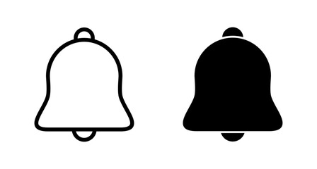 Bell Icon vector isolated on white background. Notification symbol. Bell vector icon