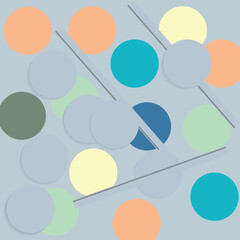 Pastel color abstract vector background. Mosaic with geometric shapes and shadows.