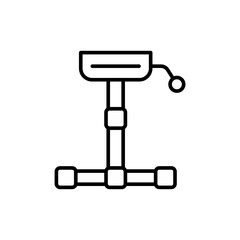 Tripod outline icons, minimalist vector illustration ,simple transparent graphic element .Isolated on white background