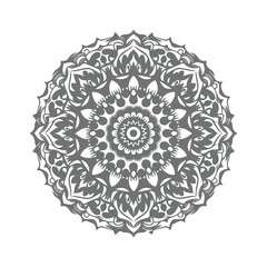 Elegant black and white mandala pattern concept background