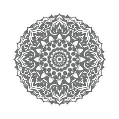 Elegant black and white mandala pattern concept background