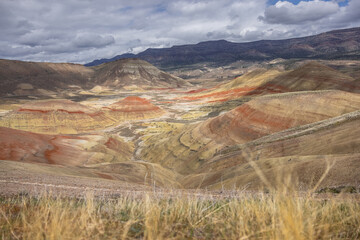 Beautiful and colorful landscape of the Painted Hills in Eastern Oregon, near John Day. - 786750264