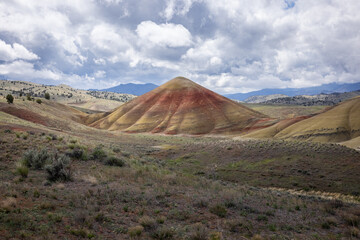 Beautiful and colorful landscape of the Painted Hills in Eastern Oregon, near John Day. - 786750439