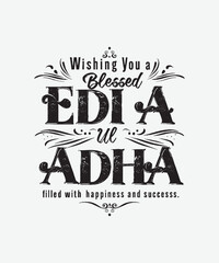 Eid ul adha poster that says wishing you a happy