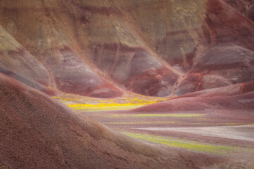 Beautiful and colorful landscape of the Painted Hills in Eastern Oregon, near John Day. - 786751250