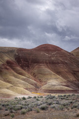 Beautiful and colorful landscape of the Painted Hills in Eastern Oregon, near John Day. - 786751621