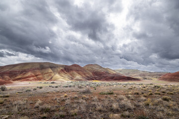 Beautiful and colorful landscape of the Painted Hills in Eastern Oregon, near John Day. - 786751675