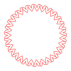 vector hand drawn hearts border and frame