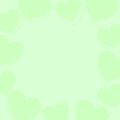 Vector heart background falling hearts hand drawn illustration