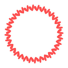 vector hand drawn hearts border and frame