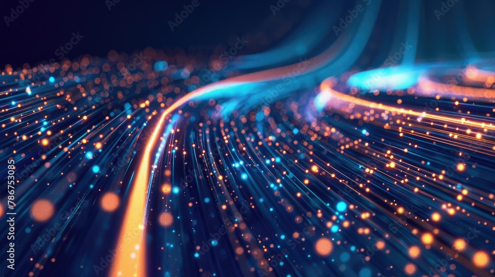 Poster data digital connection speed line abstract technology background
