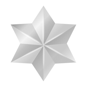 vector realistic star illustration on white background