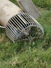 a metal tube for the ground.