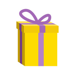 Vector gift box present illustration on white background