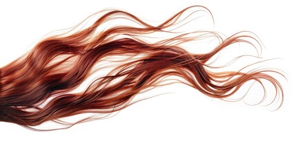 Long straight Wig hair style fly fall explosion Brown woman wig hair float in mid air Straight brown wig hair wind blow cloud throw White background isolated