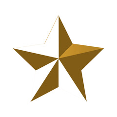 vector realistic star illustration on white background