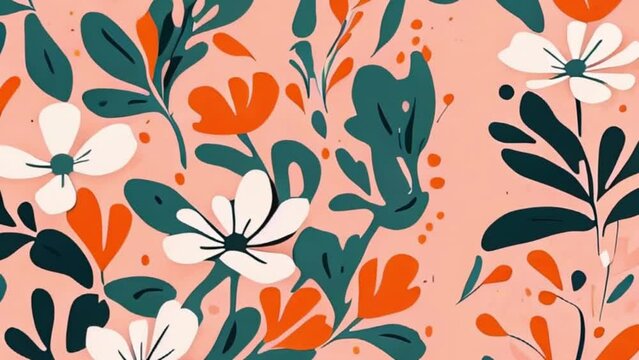 Abstract groovy floral Modern trendy, motion