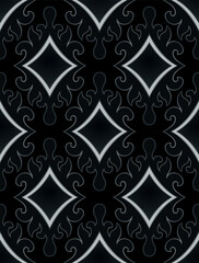Vector abstract seamless pattern. Black simple ornament. Template for a carpet, wallpaper, textile and any surface.  - 786754628