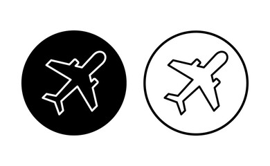 Fototapeta premium Plane icon set. Airplane icon vector. Flight transport symbol. Travel illustration. Holiday symbol