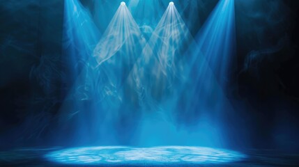 Spotlight effect for theater concert stage Abstract glowing light of spotlight illuminated