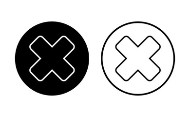 Obraz premium Close icon set. Delete icon vector. cross sign