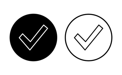 Check mark icon set. Check mark icon. Tick mark symbol vector