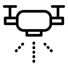watering with drone icon 