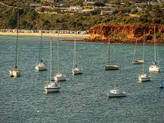 Obraz premium Moored Yacht Squadron.