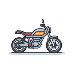 Vintage motorcycle flat vector design