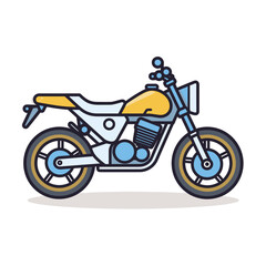 Modern motorcycle icon design flat vector