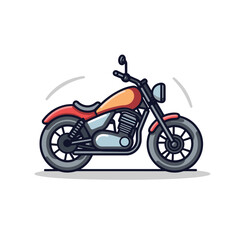 Obraz na płótnie Canvas Modern motorcycle icon design flat vector