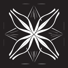 Round, square, dotted, floral, and beautiful ancient geometric patterns adorn simple black and white symmetrical texture.