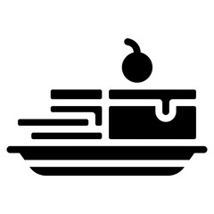 brownie vector icon. bakery icon solid style. perfect use for logo, presentation, website, and more. simple modern icon design glyph style