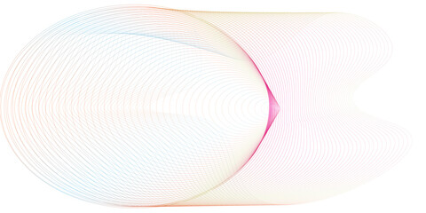 Fototapeta premium Vector abstract circles lines wavy in round frame colorful rainbow isolated on white background with empty space for text modern background circle