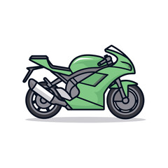 Simple motorcycle icon design template