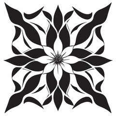 Round, square, dotted, floral, and beautiful ancient geometric patterns adorn simple black and white symmetrical texture.