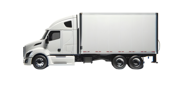 white truck on white background