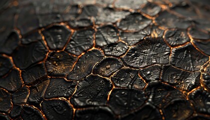 Close up of alligator/crocodile/ reptile skin, macro. Wallpaper, illustration, backdrop. 