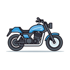 Blue motorcycle icon design template, motorbike,motor logo vector illustration