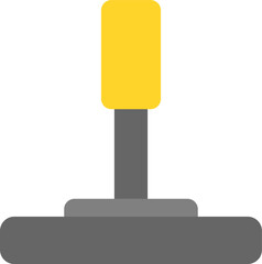 Retro video game controller in yellow color. Retro video game controller icon.