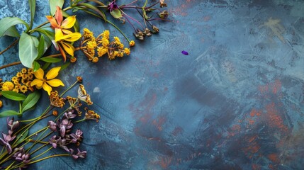 A Bunch of Flowers on a Table