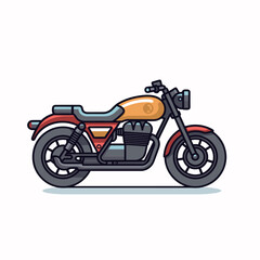 Obraz na płótnie Canvas Vintage motorcycle flat vector design