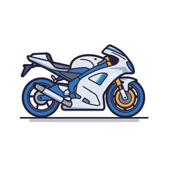 Obraz na płótnie Canvas Cute kawaii mini motorcycle vector design