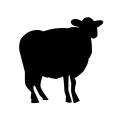 Sheep silhouette vector illustration