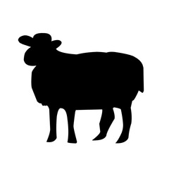 Sheep silhouette vector illustration